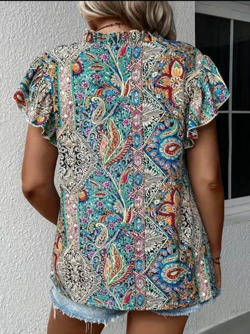 Ladies XL Paisley print shirt 10.00 - Picture 5 of 8